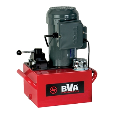 BVA Hydraulics Electric Pumps with Locking Manual Valves for Single Acting Cylinders PE50M3L03A